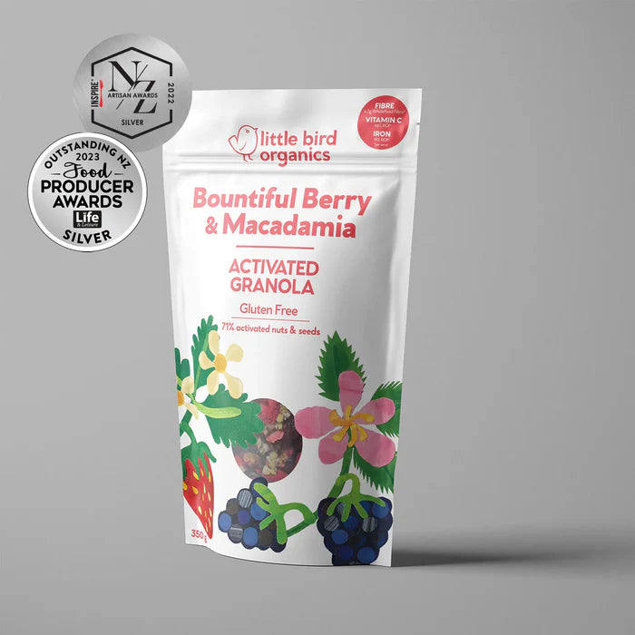 Little Bird Activated Granola - Bountiful Berry &amp; Macadamia 350g