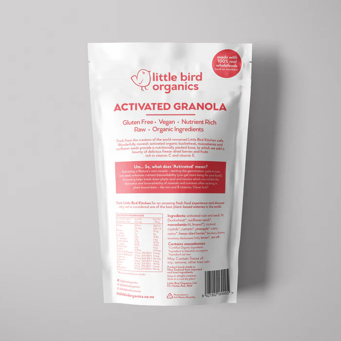 Little Bird Activated Granola - Bountiful Berry &amp; Macadamia 350g