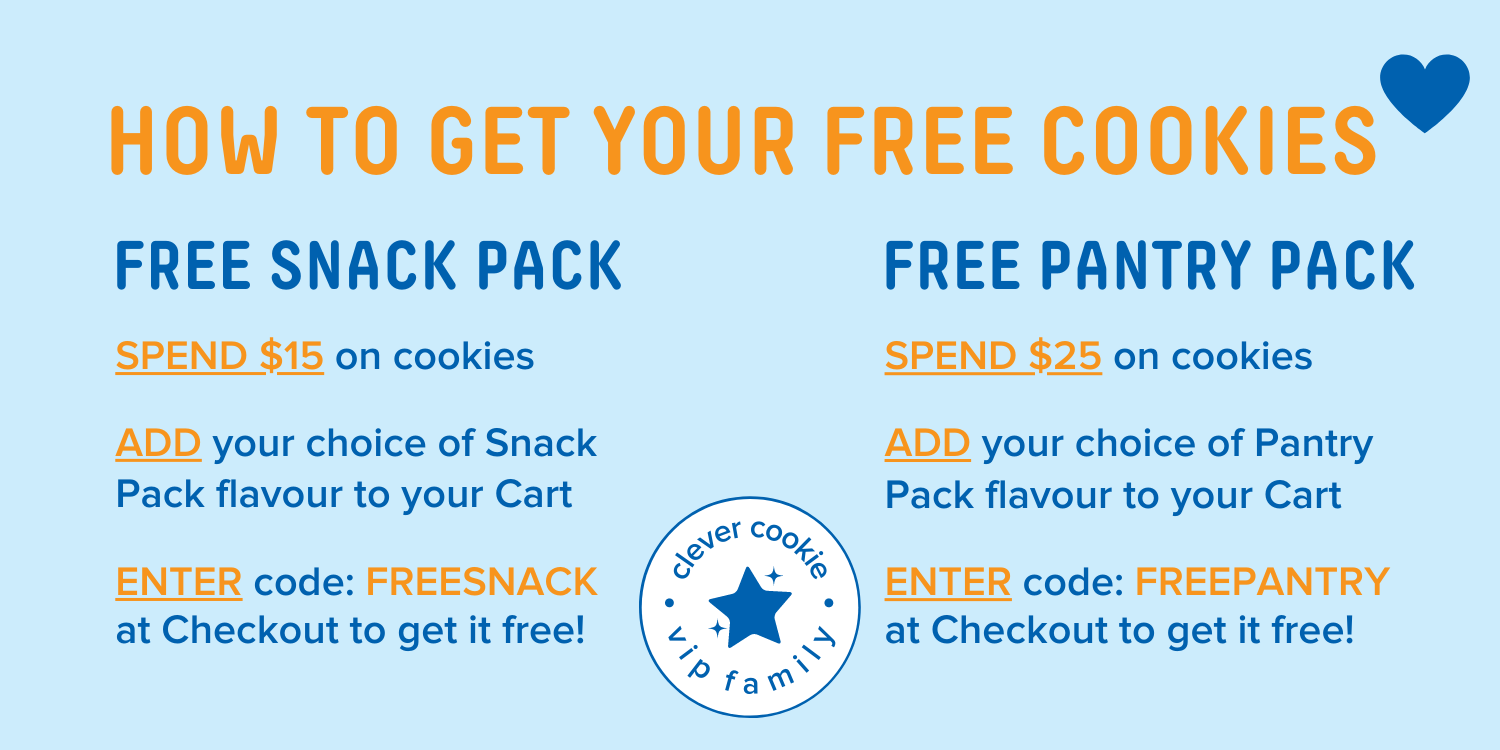 Wisefoods | Clever Cookie VIP instructions to redeem free cookies