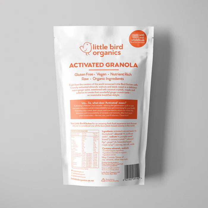 Little Bird Activated Granola - Ginger Crunch Nut Clusters 350g
