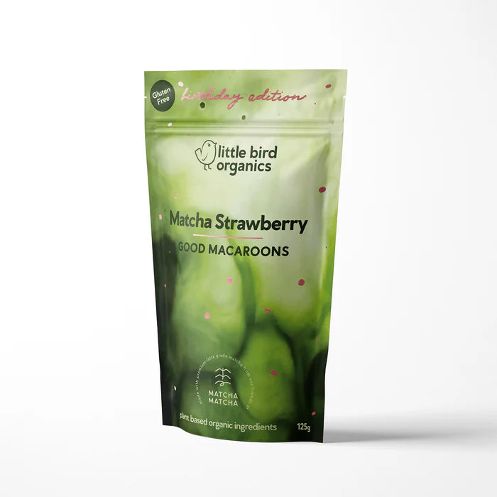 Little Bird Good Macaroons - Matcha Strawberry