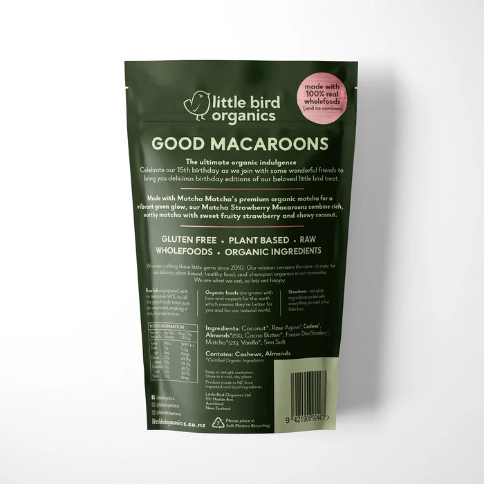 Little Bird Good Macaroons - Matcha Strawberry
